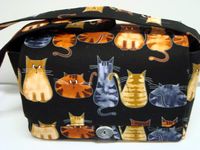 Excited to share this item from my #etsy shop: Super Large Size Fabric Coupon Organizer Holder Box- Cats Meow