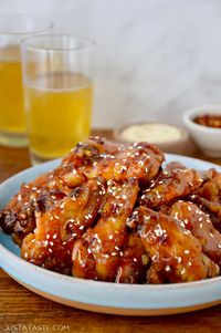 Crispy Baked Orange Chicken Wings | Just a Taste