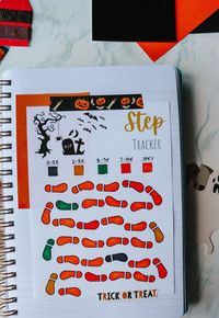 Are you looking for a fun way to track your steps for the month of October? I've for you covered with my bullet journal step tracker! This spread includes so much more to help you plan your life and stay on top of your well-being! Want to learn more? Head over to Your Healthy Beginning to check out the full bullet journal!