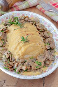 Arista in padella con funghi -
