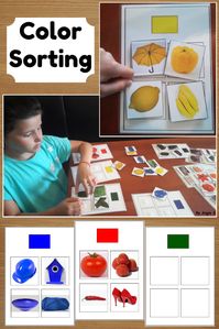 Color Sorting - Autism Resource, Special Ed, Occupational Therapy, ABA Therapy, Early Intervention. Awesome activity for kindergarten and ESL students. #colors #specialeducation