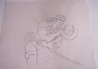 Raro 1980s ~ Bravestarr animación cel Dibujo a lápiz ~ Marshall Bravestarr | eBay