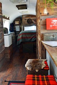 Mackenzie Edgerton and Blaine Vossler converted a seriously weatherworn 1979 Airstream trailer into a studio.
