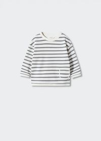 Striped cotton-blend sweatshirt - Girls | Mango Kids USA