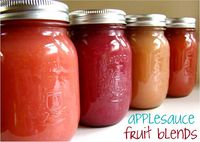 Strawberry applesauce and blueberry applesauce. Great for kids! No sugar added either!