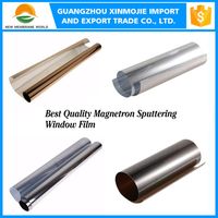 UV Reflective Auto Solar Control Sputter Car Window Tint Metallic Coating Car Sun Film Type : Logo. Material : PET. Warranty Period : 5-7years. Product Name : Sputter Car Window Tint Metallic Coating. Rear Sticker Type : Decoration Sticker. Interior Sticker Type : Car Window Sticker. Car Glass Sticker Type : Windshield Glass Sticker. MOQ : 1 Roll. Car Body Sticker Type : Small Sticker for Car Body. Thickness : 1.8mil. Brand : Xinmojie. Seivice : OEM/ODM. Glue : Imported Removable Glue. Kind : Pe
