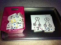 Math fact practice using dominos