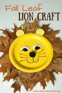 fall leaf lion craft for kids