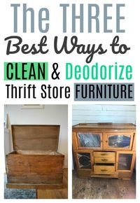 Ways to clean thrift store and second hand furniture