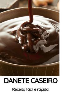 Receita fácil e rápida de creme de chocolate tipo Danete. Faça e delicie-se! #comida #doce #sobremesa #dessert #chocolate #receitadoce