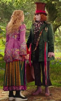 Alice confronting young Tarrant Hightopp about warning his family. I really love his outfit.