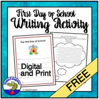 First Day of School FREE w/ Easel Activity by HappyEdugator | TpT