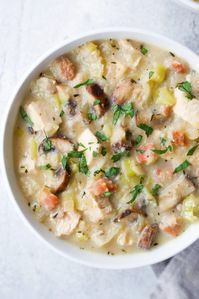 Chicken, Mushroom & Leek Soup - Every Last Bite