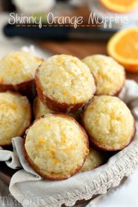 These Skinny Orange Muffins are made with Greek yogurt and plenty of orange zest for a terrific, bright orange flavor! So tender and moist, these muffins are a great way to start to your day!