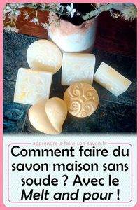 Fabriquer du savon sans soude ? Comment ça, fabriquer du savon sans soude ?! Qu’est-ce que c’est que ce titre ? Pourtant : vous pouvez bien fabriquer du savon sans soude ! Mais par quel secret est-ce rendu possible ? Je vous propose de découvrir tous les mystères de ce procédé en voyant comment ma chère maman, qui n’y connait rien en savonnerie, a réussi à réaliser son savon maison personnalisé avec ce melt and pour.