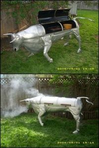 This is what you get when grilling and smoking meets art...