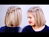 HOW TO: Waterfall Braid Crown Hairstyle For Short Hair | Milabu - YouTube