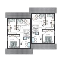 ProHaus Ausbauhaus - Doppelhaushälfte ProGeneration 125 mit alternativen Grundrissen.