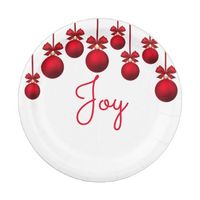 Christmas joy paper plate