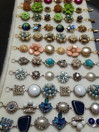 Bracelets made from vintage earrings!