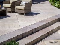 Travertina Raw mimics the texture of natural travertine in a concrete material for a backyard that lasts a lifetime!
