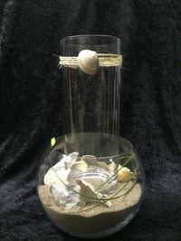 Beach centrepiece for bridesmaids flowers #lethbridgeeventrentals #lethbridgeevents