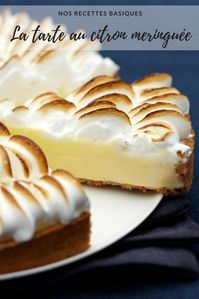 tarte au citron recette - meringue - tarte au citron meringuée facile #dessert #tarte #recette #recettefacile #citron