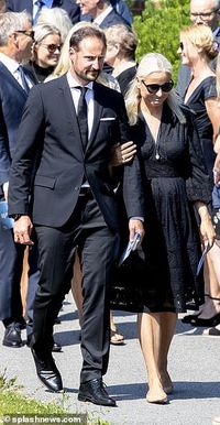 Crown Princess Mette-Marit of Norway mourns her mother's partner