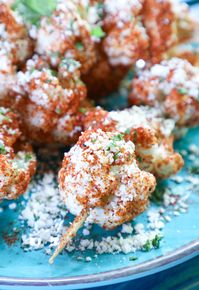 Keto Mexican Cauliflower on skewers