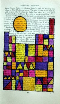 Exercises on warm and cool colours, complementary colours or primary and secodary colours inspired by Paul Klee’s works of art. Here we used watercolors on book’s pages, used as a grid of perpendicular lines.