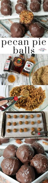 Bite-sized pecan pie balls recipe is perfect for an easy Thanksgiving dessert! #pecanpie #pecanpierecipe #pecanpiebites #pecanpieballs #Thanksgiving #ThanksgivingRecipes #thanksgivingdessert