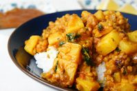 Indian red lentil and potato dhal, via @Alana Salisbury.