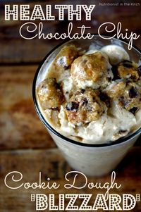 Healthy Chocolate-Chip Cookie Dough Blizzard