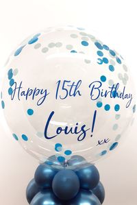 These gorgeous balloons are perfect for sending as a gift, and / or using as table decoration for a celebration. Please order online... https://www.balloonsbycelebrations.co.uk/table-centrepiece-personalised-balloon-in-a-box-blues.html Balloons delivered nationwide! #balloonsbycelebrations #balloonsdelivereduk #balloondeliveryuk