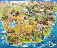Illustrated map of South Africa