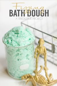 Make bath time fun with this Fizzing Bath Dough made with just three simple ingredients! | triedandtrueblog.com #johnsonspartners #SoMuchMore