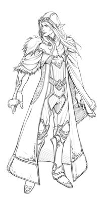 Concept Art / Costume Design for a computer game development.