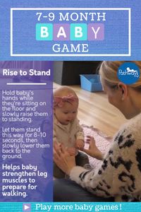 Play this standing exercise to strengthen your 7-9 month baby's legs to prepare them for walking! *𝐏𝐥𝐞𝐚𝐬𝐞 𝐧𝐨𝐭𝐞*: When helping baby pull up, make sure you feel baby activating their arms to “help” you with the movement. If they are more passive, you can move your hands under their armpit on the rib cage to help them. #babygames #babyactivities #babyplay #playwithbaby #motorskills #grossmotor #pediatrictherapy #motordevelopment #babytips Copyright © 2020 Pathways Foundation