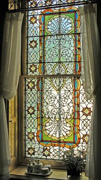 bathroom stained glass