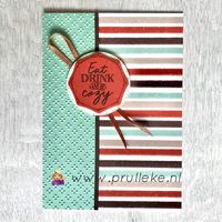Dit is mijn inspiratiekaart voor de kleurencombinatie van september 2020. Cajun Craze, Mint Macaron, Crumb Cake en Early Espresso. Ik gebruikte voor deze kaart het Gilded Autumn Designpapier met de Warm Hugs bundle en Wrapped In Texture Embossing folders. #prulleke #stampinupnederland #stampinupdemonstratrice #stampinupdemo #kleurencombinatie #warmhugsbundle #wrappedintexture #warmhugsstampset #warmwrapsdies #gildedautumndsp #gildedautumndsp