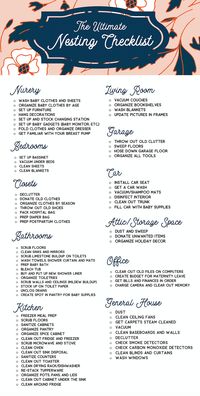 The Master Checklist for Nesting Mamas | Mama and Co.
