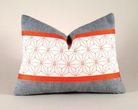 Sashiko Stitched Japanese Obi Lumbar Pillow Cover - Fits 12 x 16" Pillow Insert by ShibusaTextiles on Etsy https://www.etsy.com/listing/513478886/sashiko-stitched-japanese-obi-lumbar