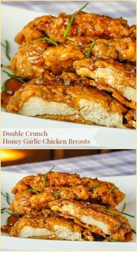 Double Crunch Honey Garlic Chicken Breasts By rockrecipes.com Double Crunch Honey Garlic Chicken Breasts - with over 2 Million views, this s...