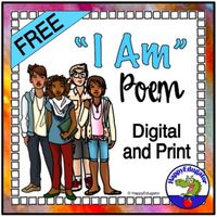 I Am Poem FREE with Digital Easel Activity by HappyEdugator | TpT
