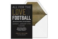Evite premium invitation - All for the Love of Football