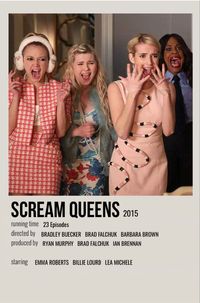 minimal polaroid series poster for scream queens