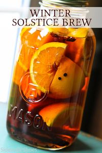Brandy infused with anise, vanilla, cinnamon and orange makes the perfect Winter Solstice Brew. Great for gifts!