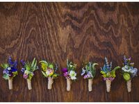 wildflower inspired twine wrap boutonnieres utah wedding flowers calie rose www.calierose.com