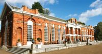 The Orangery is located in Kensington Gardens. The name hearkens back to an era when prosperous homes had a room dedicated to housing fragile plants during the winter, keeping things like orange and other fruit trees safe from the harsh elements. There is a restaurant and the facility can be rented for private events.