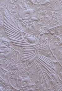 closeup, My Secret Garden Quilt by Karen at Quilts on Bastings. Inspired by Joanna Basford's drawings.